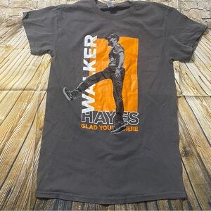 Walker Hayes 2022 Glad Your Here Unisex Gray Graphic Short Sleeve Tour T Shirt